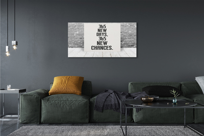 Quadro em tela Inscrição em tijolo