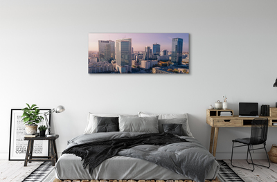 Quadro em tela Panorama dos arranha-céus de Varsóvia