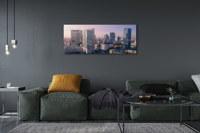 Quadro em tela Panorama dos arranha-céus de Varsóvia