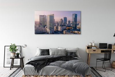 Quadro em tela Panorama dos arranha-céus de Varsóvia