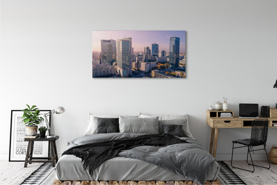 Quadro em tela Panorama dos arranha-céus de Varsóvia