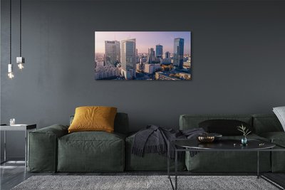 Quadro em tela Panorama dos arranha-céus de Varsóvia