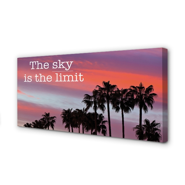 Pintura em tela Pôr do sol com palmeiras