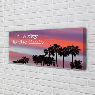 Pintura em tela Pôr do sol com palmeiras