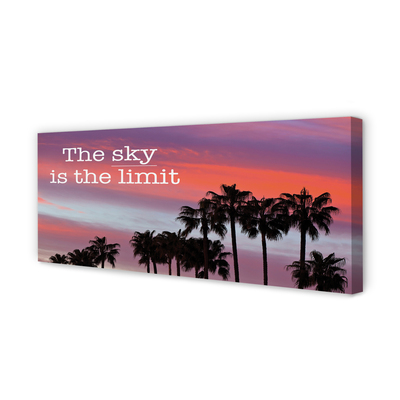 Pintura em tela Pôr do sol com palmeiras