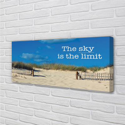 Quadro em tela Inscrição no céu da praia