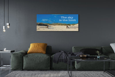 Quadro em tela Inscrição no céu da praia