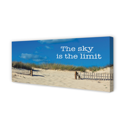 Quadro em tela Inscrição no céu da praia