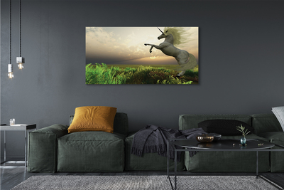 Pintura em tela Campo de unicórnios