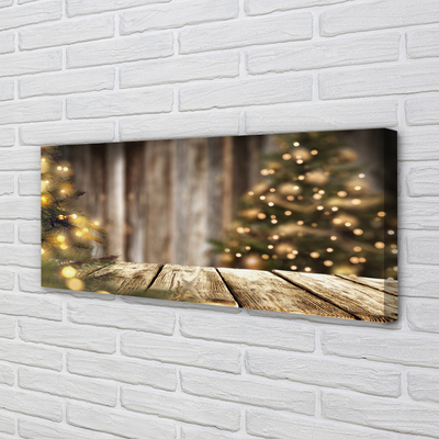 Pintura em tela Placas e luzes para árvores de Natal