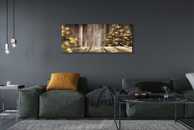 Pintura em tela Placas e luzes para árvores de Natal