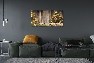 Pintura em tela Placas e luzes para árvores de Natal