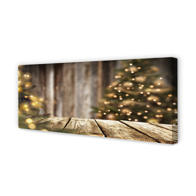 Pintura em tela Placas e luzes para árvores de Natal