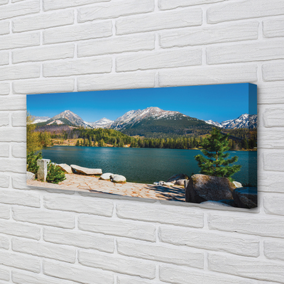 Pintura em tela Lago de montanha