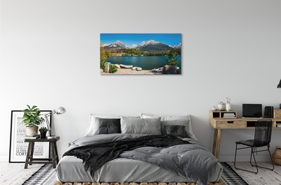 Pintura em tela Lago de montanha