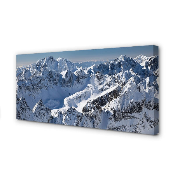 Quadro em tela Montanhas neve de inverno