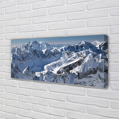 Quadro em tela Montanhas neve de inverno