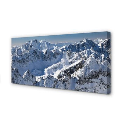 Quadro em tela Montanhas neve de inverno