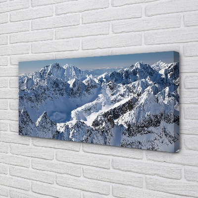 Quadro em tela Montanhas neve de inverno
