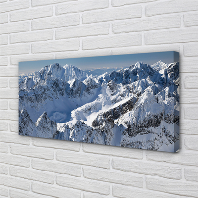 Quadro em tela Montanhas neve de inverno