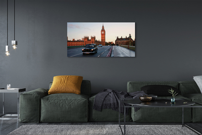 Pintura em tela Cidade, céu, rua, carros