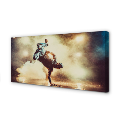 Quadro em tela Homem fuma dança