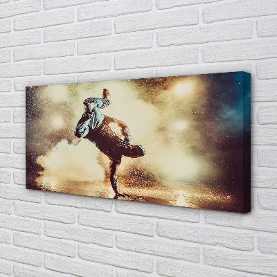 Quadro em tela Homem fuma dança