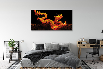 Pintura em tela Dragão dourado