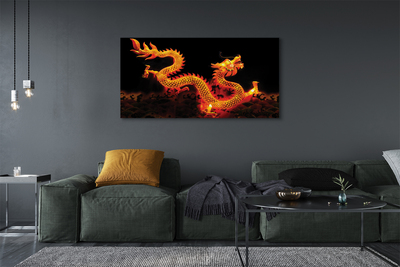 Pintura em tela Dragão dourado