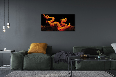 Pintura em tela Dragão dourado