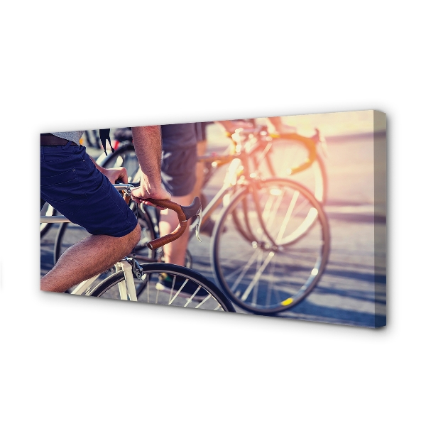 Quadro em tela Ciclistas