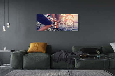 Quadro em tela Ciclistas