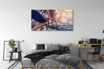 Quadro em tela Ciclistas