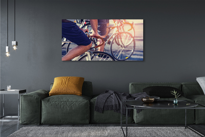 Quadro em tela Ciclistas