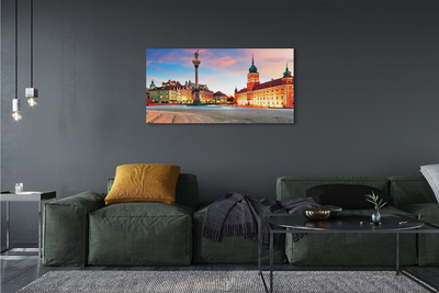 Quadro em tela Nascer do sol em Varsóvia, Cidade Velha