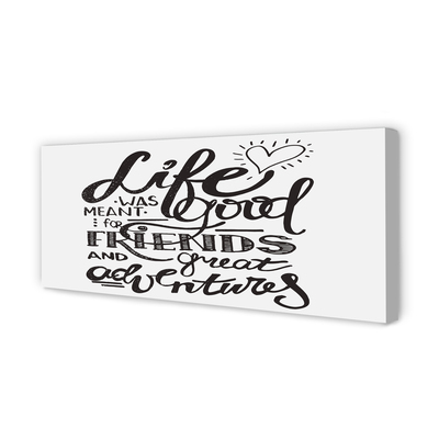 Pintura em tela Letras motivacionais marrons