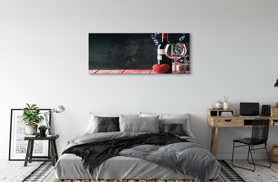 Pintura em tela Taça de vinho em forma de coração