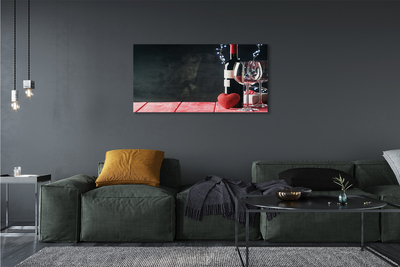 Pintura em tela Taça de vinho em forma de coração