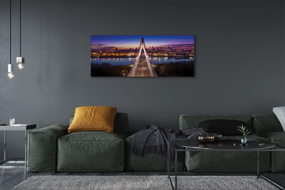 Pintura em tela Panorama do Rio Ponte de Varsóvia