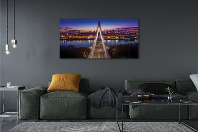 Pintura em tela Panorama do Rio Ponte de Varsóvia