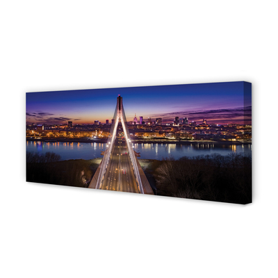 Pintura em tela Panorama do Rio Ponte de Varsóvia