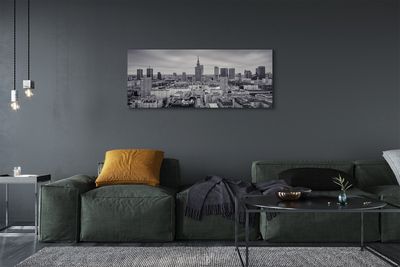 Quadro em tela Panorama dos arranha-céus de Varsóvia