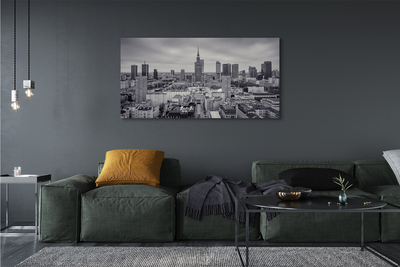 Quadro em tela Panorama dos arranha-céus de Varsóvia