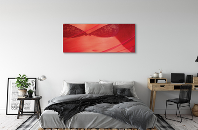 Quadro em tela Mulher sob tule vermelho
