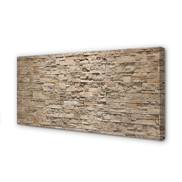 Quadro em tela parede de tijolos de pedra