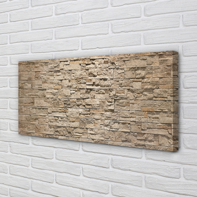 Quadro em tela parede de tijolos de pedra