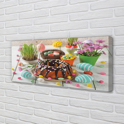 Quadro em tela Bolo de flor de ovo