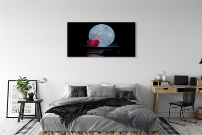 Quadro em tela Coração Lua