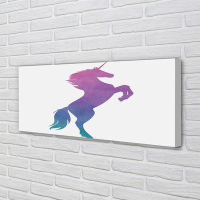 Quadro em tela unicórnio pintado