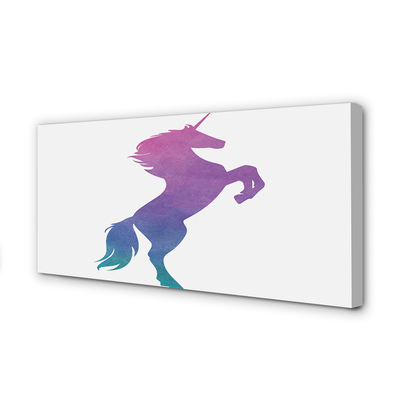 Quadro em tela unicórnio pintado